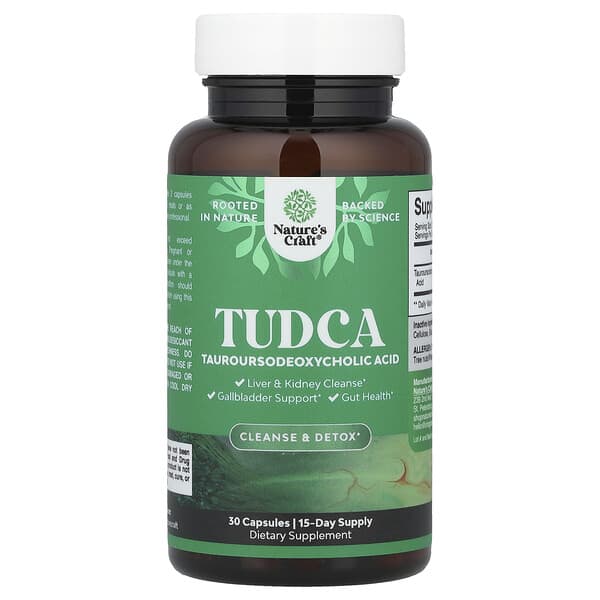 Nature's Craft, TUDCA（牛磺熊去氧膽酸）膠囊，30 粒（每粒 250 毫克）