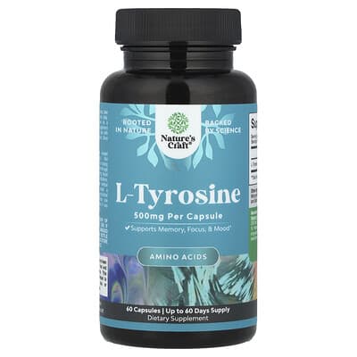 Nature's Craft, L-Tyrosine, 500 mg, 60 Capsules