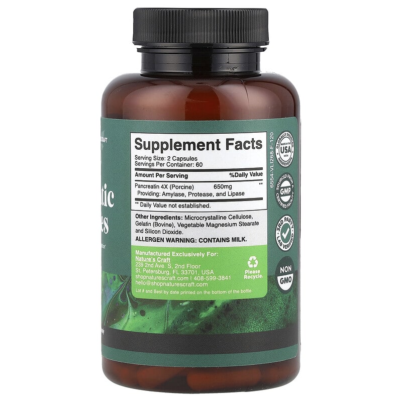 膵酵素、120粒（1粒あたり325mg）