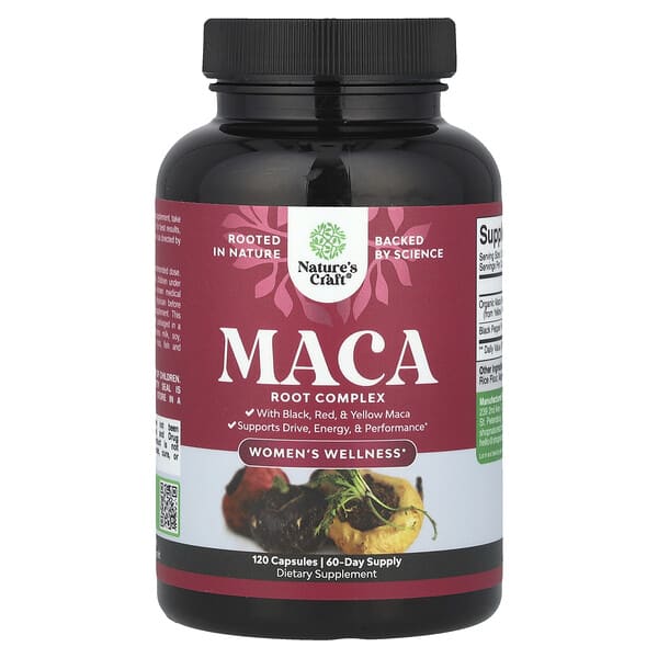 Nature's Craft Women's Wellness, Maca Root Complex, 120 Capsules
