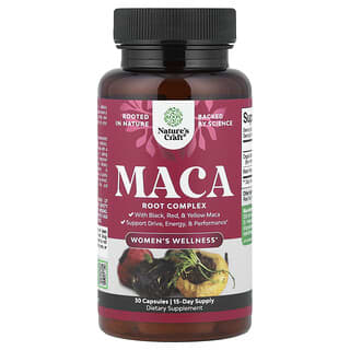 Nature's Craft, Kvinners velvære, Maca-rotkompleks, 30 kapsler
