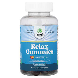 Nature's Craft, Relax Gummies, маракуйя, 90 жевательных таблеток