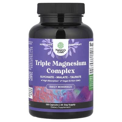 Nature's Craft, Triple Magnesium Complex, 400 mg, 120 Capsules (133 mg per capsule)