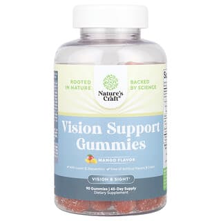 Nature's Craft, Vision Support Gummies, Fruchtgummis zur Unterstützung der Sehkraft, Mango, 90 Fruchtgummis