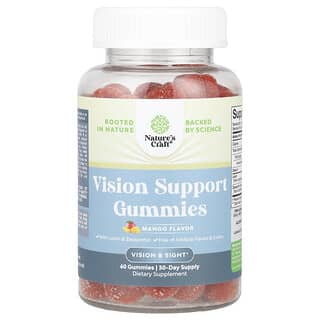 Nature's Craft, Vision Support Gummies, Fruchtgummis zur Unterstützung der Sehkraft, Mango, 60 Fruchtgummis