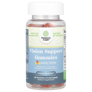 Nature's Craft, Vision Support Gummies, Fruchtgummis zur Unterstützung der Sehkraft, Mango, 30 Fruchtgummis