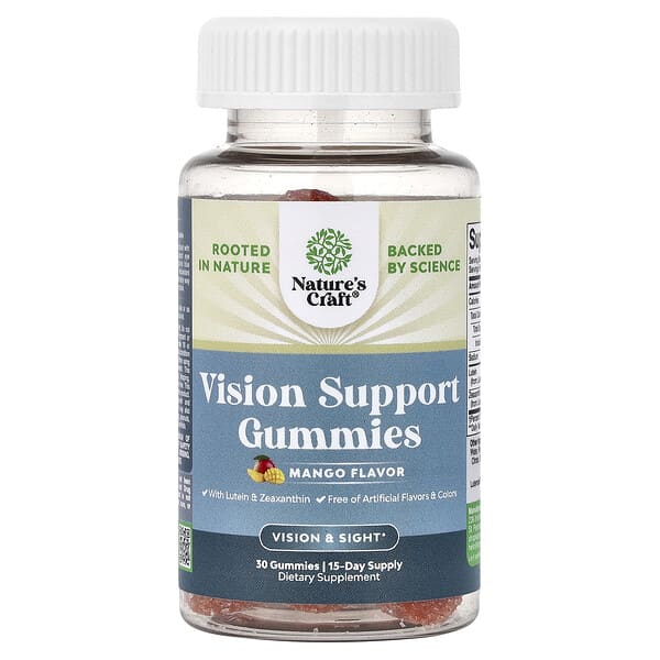 Nature's Craft, Vision Support Gummies, Mango , 30 Gummies (Discontinued Item) — product photo 1