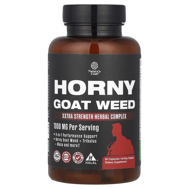 ホーニーゴートウィード、超高濃度ハーブ コンプレックス、1,000mg、90