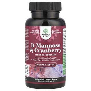 Nature's Craft, D-mannose et canneberge, 60 capsules