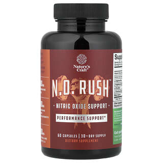 Nature's Craft, NO Rush™, Refuerzo para la oxidación nítrica, 60 cápsulas