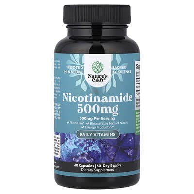 Nature's Craft, Niacinamide, 500 mg, 60 Capsules