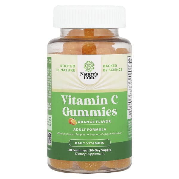 Nature's Craft, Vitamin C Gummies, Orange , 60 Gummies — product photo 1