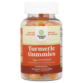 Nature's Craft, Kurkuma Gummies, Perzik, 60 Gummies