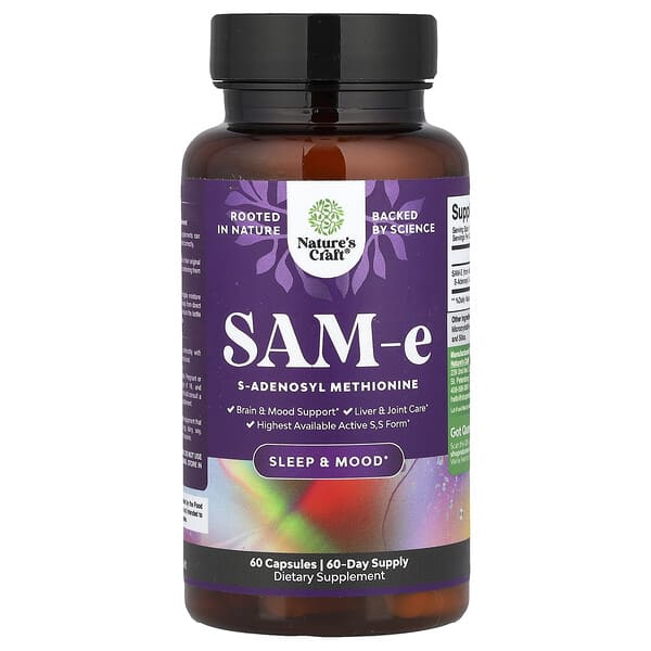 Nature's Craft, SAM-e, 60 Capsules (200 mg per Capsule)