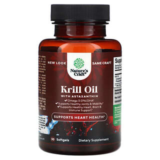 Nature's Craft, Krill Oil with Astaxanthin, 30 Softgels