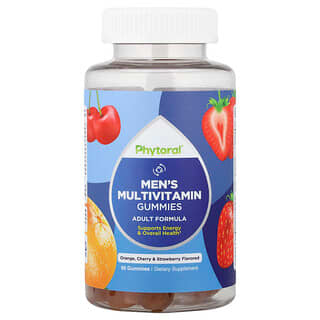 Phytoral, Gummies Multivitamin Lelaki, Oren, Ceri & Strawberi, 90 Gummies