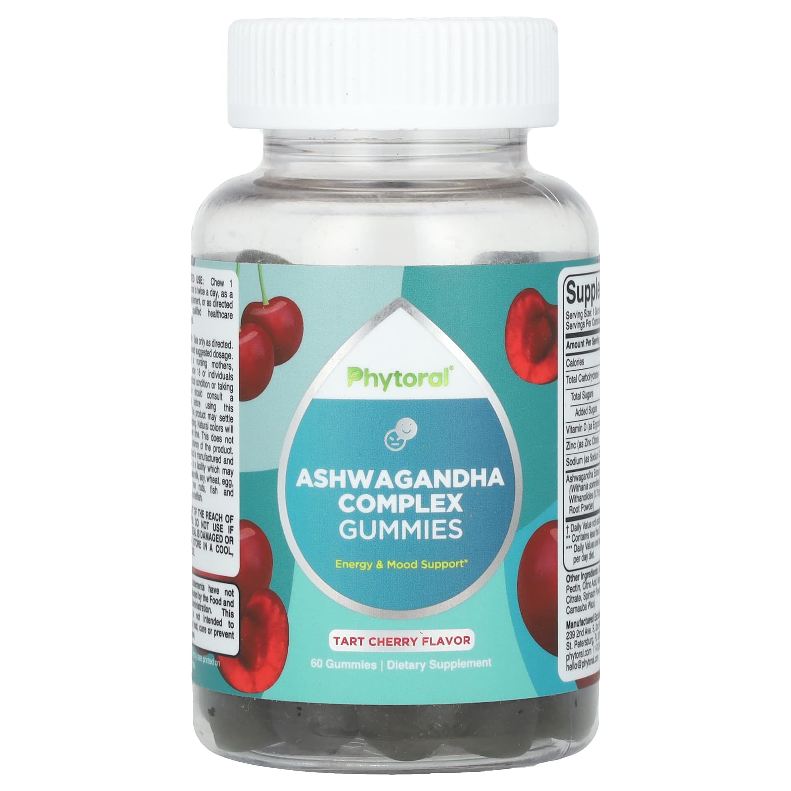 Phytoral, Ashwagandha Complex Gummies, Tart Cherry, 60 Gummies