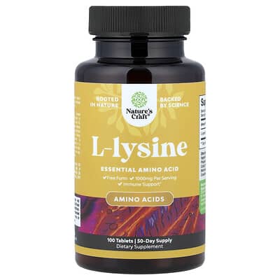 Nature's Craft, L-lysine, 100 Tablets (500 mg per Tablet)