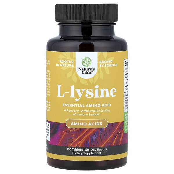 L-lysine, 100 Tablets (500 mg per Tablet)