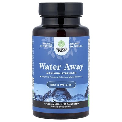 Nature's Craft, Water Away, Extra Strength, 60 Capsules