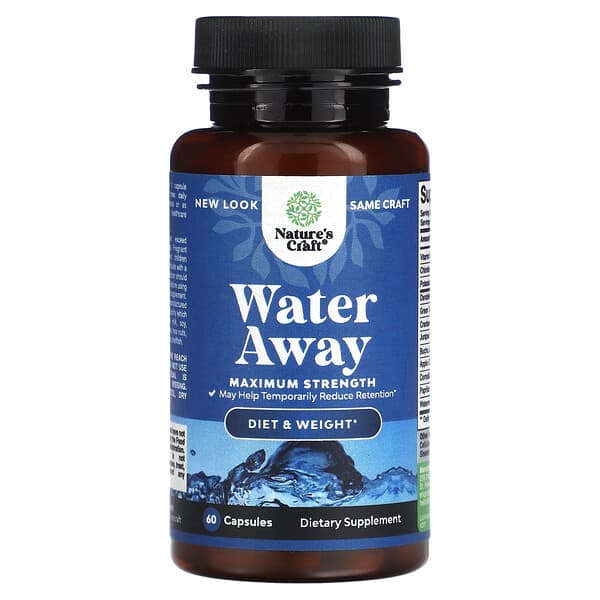 Natures Craft, Water Away（ウォーターアウェイ）、成分増量タイプ、60粒