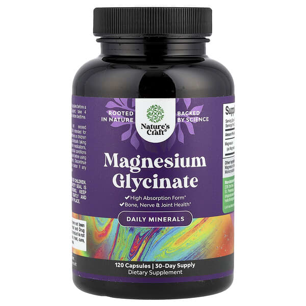 Magnesium Glycinate, 120 Capsules (125 mg per Capsule)