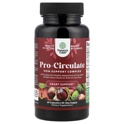 Nature's Craft, Pro-Circulate, Vein Support Complex, 60 Capsules