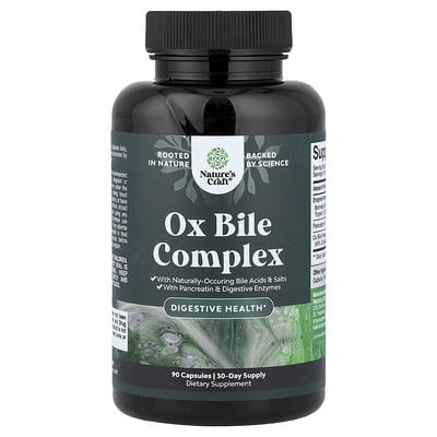 Nature's Craft, Ox Bile Complex, 90 Capsules