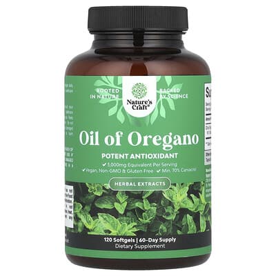 Nature's Craft, Oil of Oregano, 120 Softgels (150 mg per Softgel)