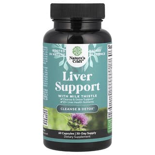 Nature's Craft‏, Liver Support with Milk Thistle, 60 Capsules