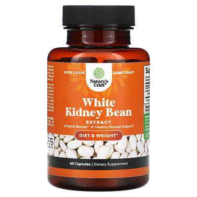 Nature's Craft, White Kidney Bean Extract, 1200 mg, 60 Capsules (600 mg per capsule)