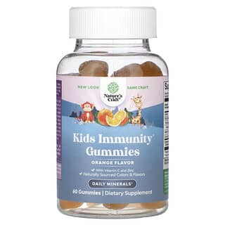 Nature's Craft, Kids Immunity Gummies, Orange, 60 Gummies