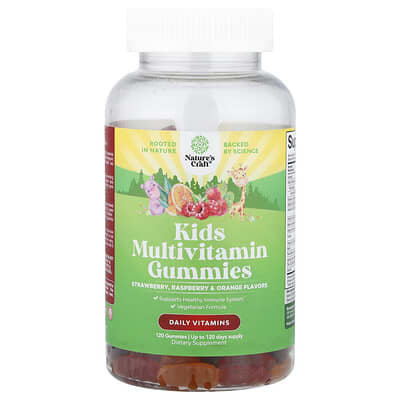 Nature's Craft, Kids' Multivitamin Gummies, Cherry, Strawberry & Orange Flavors, 120 Gummies