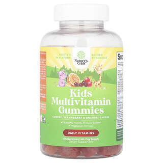 Nature's Craft, Kids Multivitamin Gummies, Cherry, Strawberry & Orange, 120 Gummies