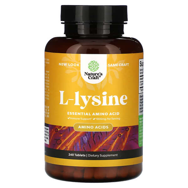 L-Lysine, 240 Tablets (500 mg per Tablet)