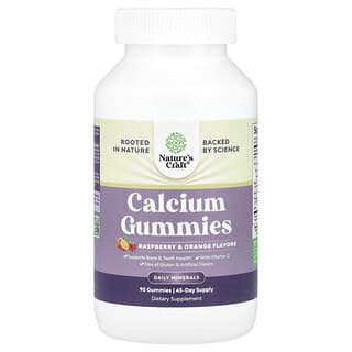 Nature's Craft, Calcium Gummies, Fruchtgummis mit Calcium, Himbeere und Orange, 90 Fruchtgummis