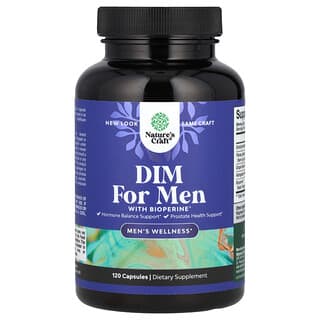 Nature's Craft, DIM For Men com BioPerine®, 120 Cápsulas