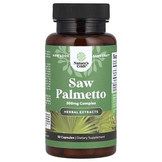 Nature's Craft, Palma enana americana, 500 mg, 30 cápsulas