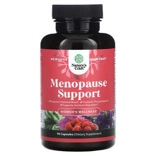 Nature's Craft, Bienestar de la mujer, Refuerzo para la menopausia, 90 cápsulas