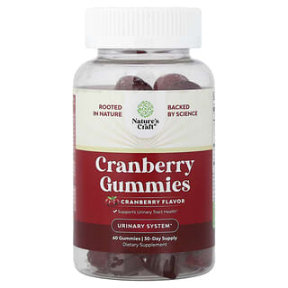 Nature's Craft, Cranberry Gummies, Cranberry, 60 Gummies (250 mg per Gummy)