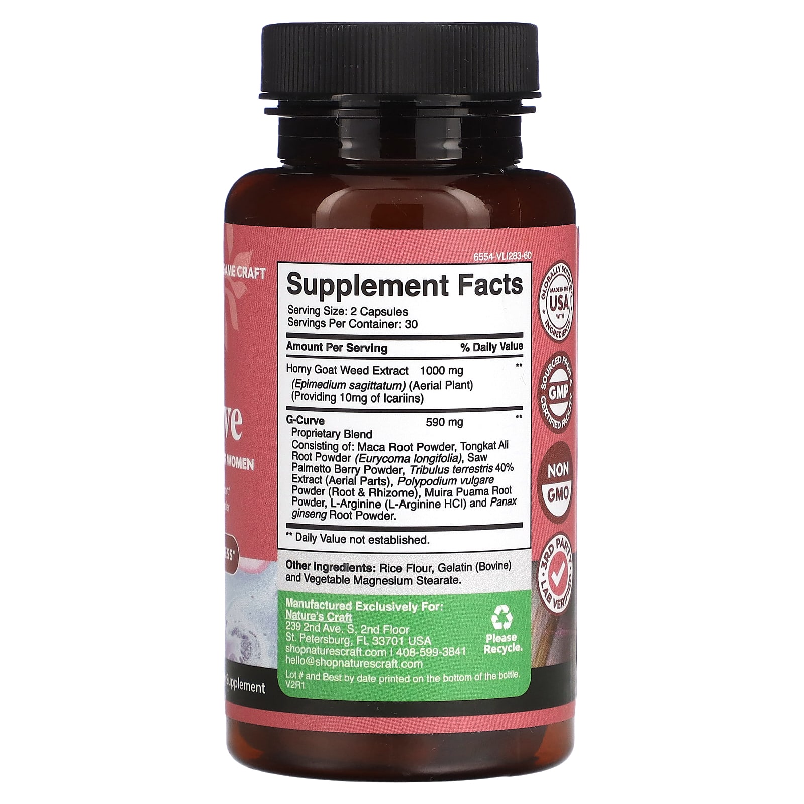 Natures Craft, GCurve, Women's Wellness, 60 Capsules