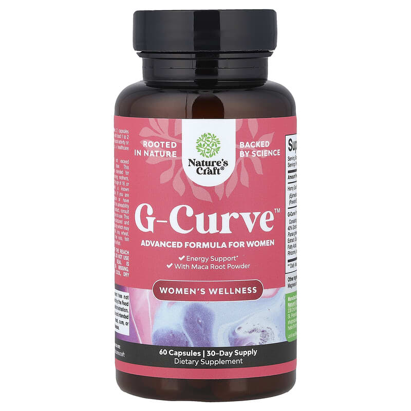 女性向けウェルネス、G-Curve™（G-カーブ）、590mg、60粒