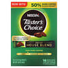 Taster's Choice, caffè istantaneo, miscela della casa, tostatura leggera/media, decaffeinato, 16 bustine, 3 g ciascuna