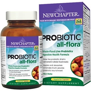 New Chapter, Пробиотики для флоры, 60 капсул в растительной оболочке