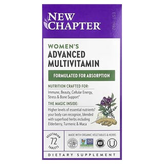 New Chapter, Women's Advanced Multivitamin, 72 Vegetarian Tablets