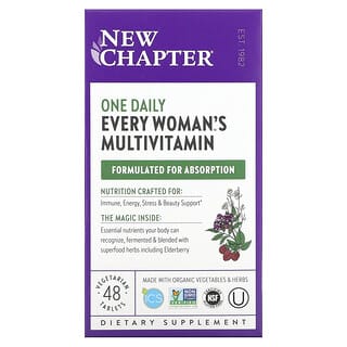 New Chapter, Every Woman's One Daily Multi, Multivitamine für die Frau, 48 vegetarische Tabletten