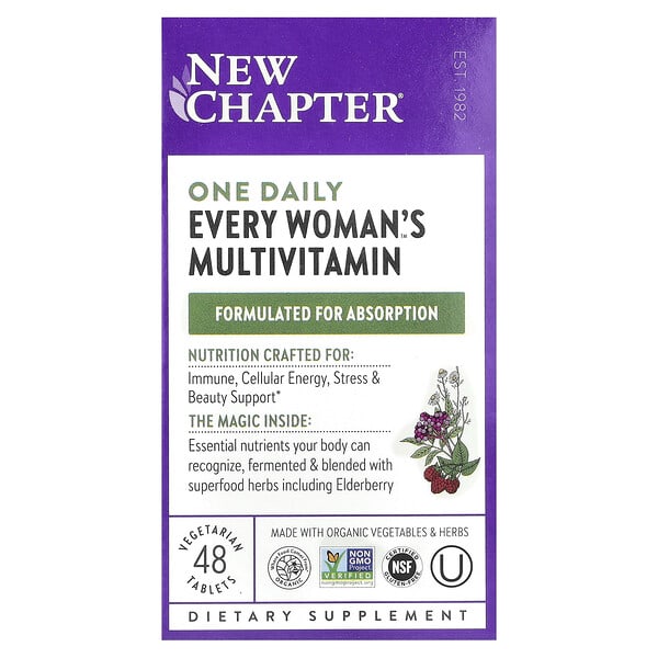 New Chapter One Daily Every Woman's™ Multivitamin, 48 Vegetarian Tablets