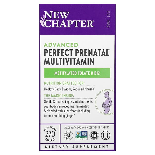 New Chapter, Advanced Perfect Prenatal™ Multivitamin, 270 Vegetarian Tablets