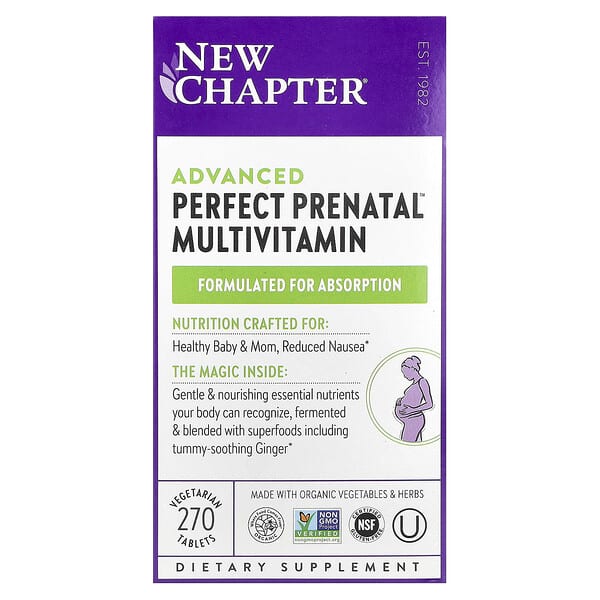 New Chapter Advanced Perfect Prenatal™ Multivitamin, 270 Vegetarian Tablets