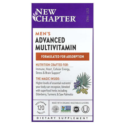New Chapter, Advanced Multivitamin for Men, 120 Vegetarian Tablets